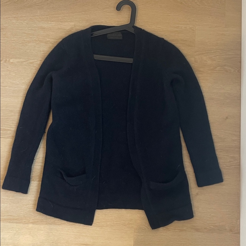 Derek Lam Elegant Black Open Cardigan